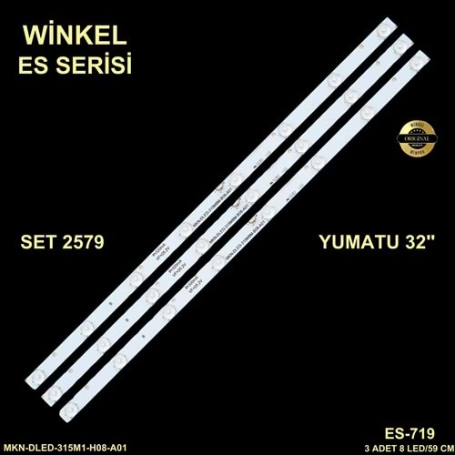 Yumatu Tv LED BAR 32 inç 3 Lü Takım 3 X 59 CM 8 Mercek 284571 - S6