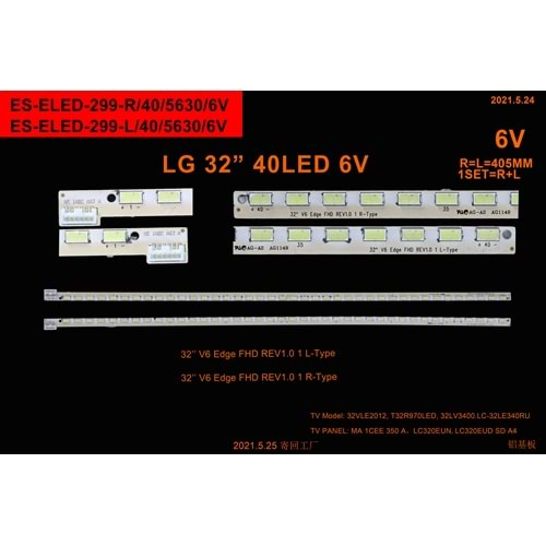 LG Slim Led Bar 32 inç 2 Li 2x40,5 Cm (R+L) 40 Ledli Tv Led Bar 284586- X9