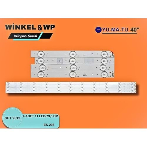 YUMATU Tv LED BAR 40 inç 4 Lü Takım 79,5 CM 11 Mercek 284638-Ş7