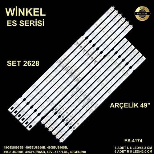 Arçelik Beko Tv LED BAR 49 inç 14 Lü Takım 6XL 51,2 CM 6 LED 6XR 42 CM 5 LED 284658-T4