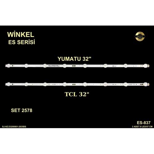 TCL AWOX YUMATU Tv LED BAR 32 inç 2 Lİ Takım 2 X 57 CM 8 Mercek 284671-T17