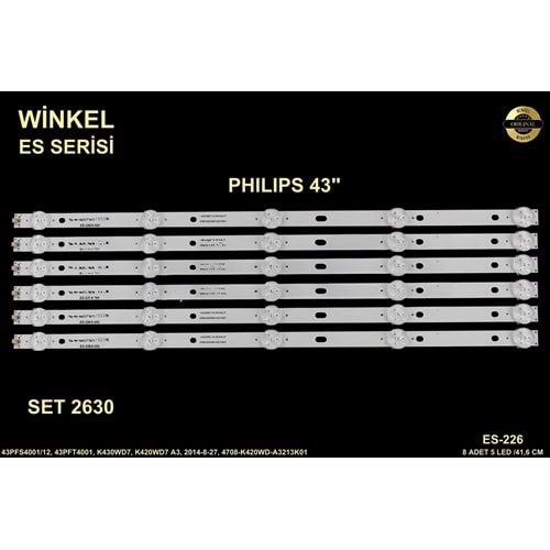 Philips Tv LED BAR 43 inç 8 Lİ Takım 8 x 41,6 CM 5 Mercek 284688-U10