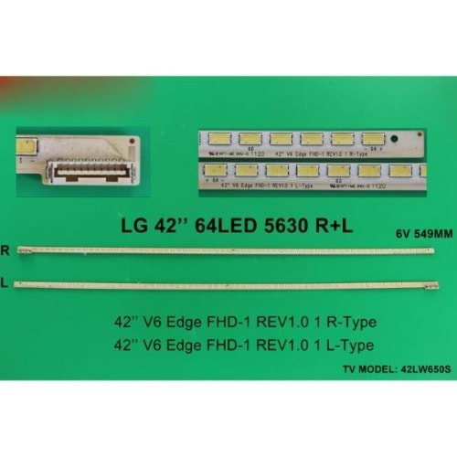 LG Slim Led Bar 42 inç 2 Li Takım (L+R) 54,9 Cm 64 Ledli Tv Led Bar SET 284699-W26