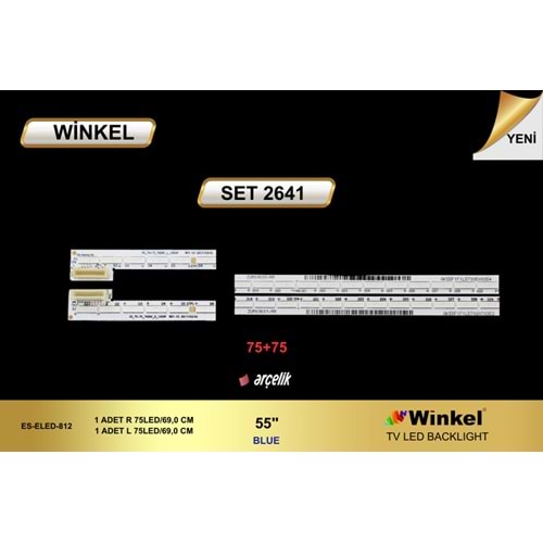ARÇELİK ile uyumlu 55 İNÇ 2 li SLİM LED BAR 2X69,0cm 75 LEDLİ TV LEDBAR 284738-Q20