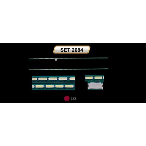 ARÇELİK ile uyumlu 47 İNÇ 2 li SLİM LED BAR 2X52cm 63 LEDLİ TV LEDBAR 284739-Q21