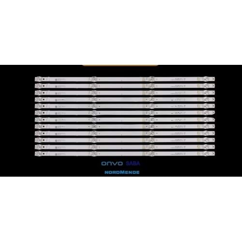 ONVO ile uyumlu 65 İNÇ 12 li LED BAR 12X57,4cm 4 LEDLİ TV LEDBAR 284743-R1