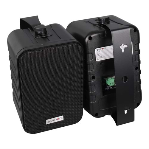 MagicVoice F-LHY4A 4'' (10 CM) SİYAH Hat Trafolu Duvar Tipi Sütun Hoparlör (10W RMS / 150W Peak - MP3 USB Uyumlu) Çiftli Takım 290050