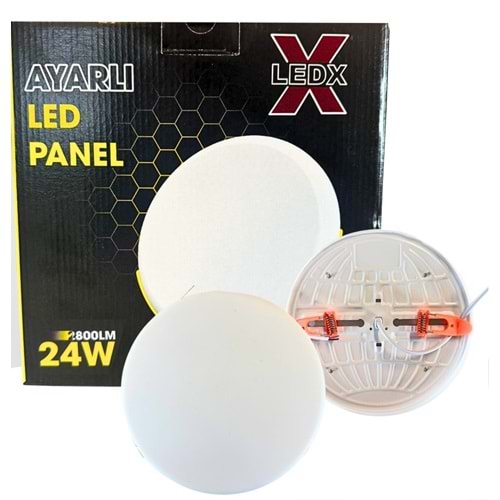 LEDX 24W 2800LM Sıva Altı Yuvarlak Ayarlanabilir Led Panel (Beyaz) 6500K 312152