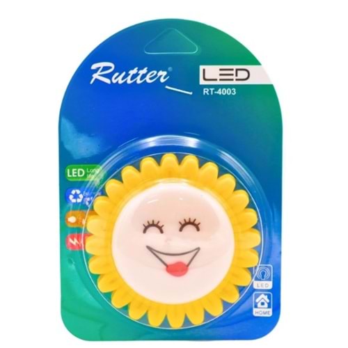 Rutter Gece Lambası Ledli Anahtarlı SP-804 (PAPATYA) Karışık Renkli 313109