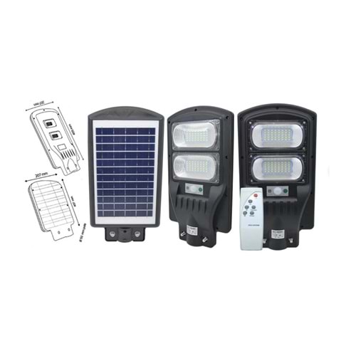 Horoz Grand-100 6400k Beyaz Işık Led Solar Sokak Lambası (Sensörlü+Kumandalı) 314022