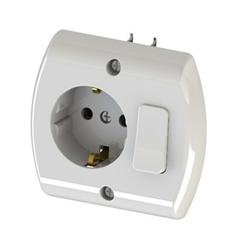 Anahtarlı Topraklı Mobilya Prizi 321028