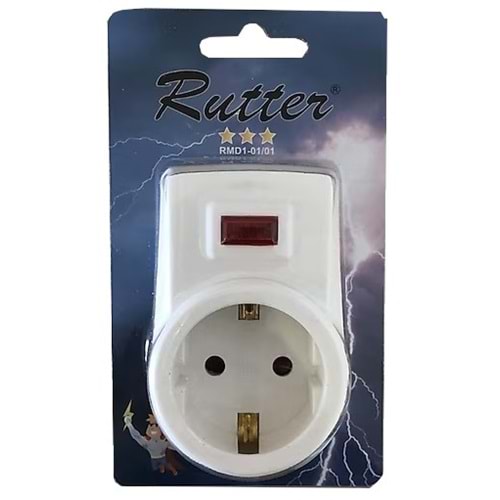 Rutter Tekli Priz Akım Koruma 3500W Güç Çocuk Koruma Duvar Prizi 323092