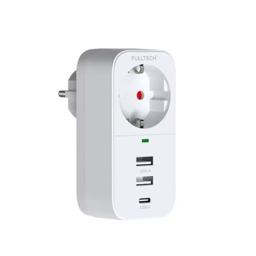 Fulltech FTR-17 Akıllı Priz 1xType-C 2xUsb 323093