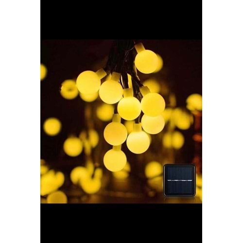 Wınnboss EKL-12 Güneş Enerjili Solar Dış Mekan İp Top Led Işık Dekoratif Aydınlatma 5 Metre 50 Ledli 333085