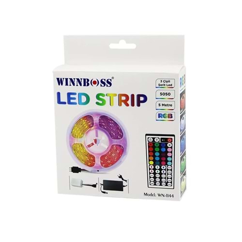 Winnboss WN-1144 3 Çipli Rgb Şerti Led Kumandalı 5 Metre 333089
