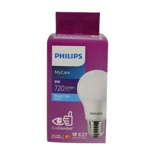 Philips MyCare/Essential 8W LED Ampul E27 6500K Beyaz Işık 720 Lümen 333170