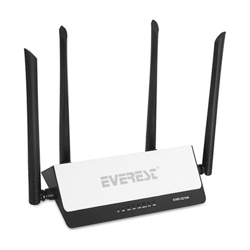 Everest Ewr-521N4 Smart (App Control) 300 Mbps Repeater+Access Point+Bridge Kablosuz Router 417021