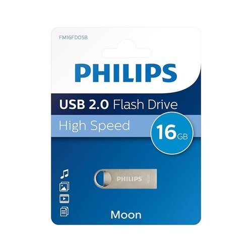 PHILIPS 16GB METAL FLASH BELLEK GÜMÜŞ USB 2.0 MOON