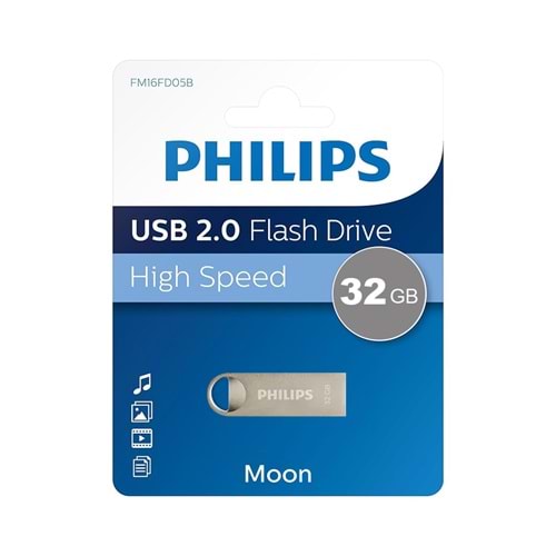 PHILIPS 32GB METAL FLASH BELLEK GÜMÜŞ USB 2.0 MOON