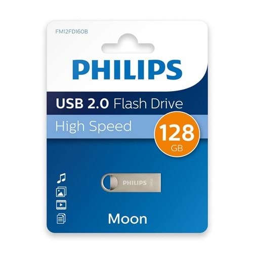 PHILIPS 128GB METAL FLASH BELLEK GÜMÜŞ USB 2.0 MOON