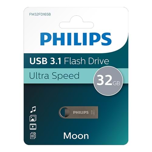 Philips Moon Serisi 32GB USB 3.1 Ultra Hızlı Metal Flash Bellek (FM32FD165B/00) 423101