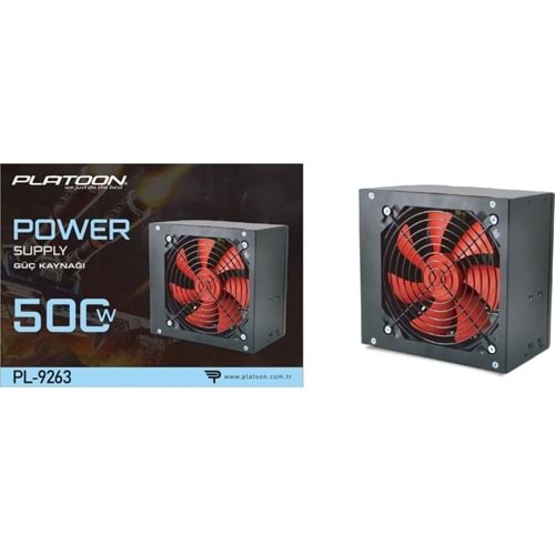 Platoon PL-9261 500W 12CM Kutulu Power Supply
