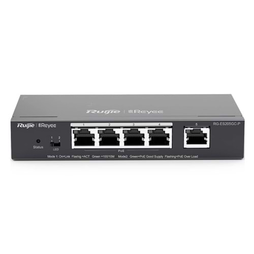 Ruijie Reyee RG-ES205GC-P 5 Bağlantı Noktalı Yönetilebilir PoE+ Anahtar 442110