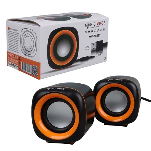 MagicVoice MV-24837 2x3 Watt Aux Multimedia Mini USB Speaker - Hoparlör 450015