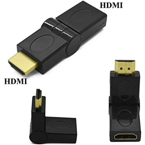 HDMI Erkek to HDMI Dişi 90 Derece hareketli Adaptör 634021