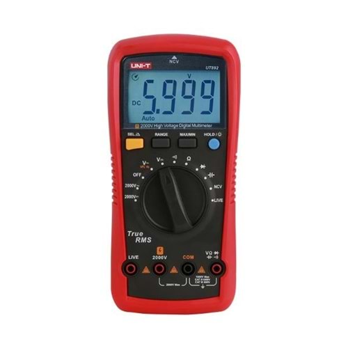 Unit UT892 2000V AC/DC Yüksek Voltajlı Dijital Multimetre 640063