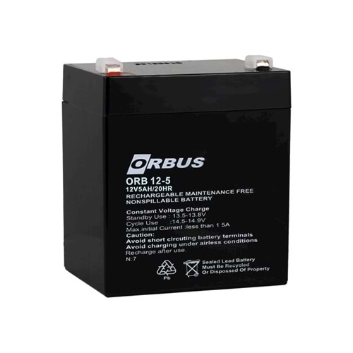 Orbus ORB12-5 12 Volt 5 Amper Kuru Akü (90x70x101 Mm) 663048