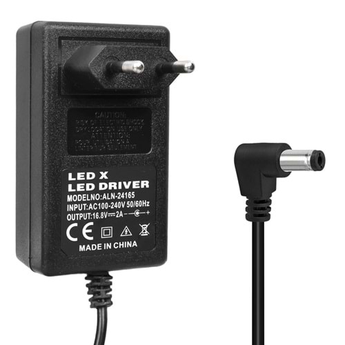 16.8 Volt - 2 Amper - 33.6 Watt 5.5*2.5 Mm L Uçlu Şarjlı Matkap Adaptörü 664019