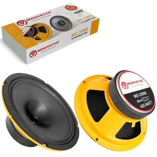 MOONSTAR MS-20M8 Oto Midrange 20cm 450 Watt 2 Li Takım 753026