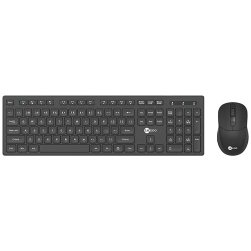Lenovo Lecoo KW201 Kablosuz Q Klavye - Mouse Set Siyah 755129