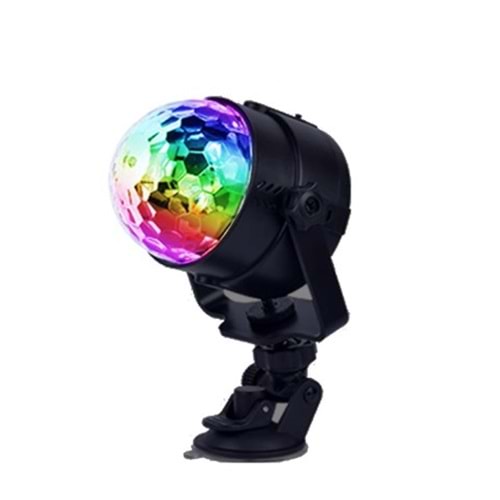 4W Çok Renkli Led Mini Disko Topu Usb Girişli oto disco (KX-6889USB) 884034