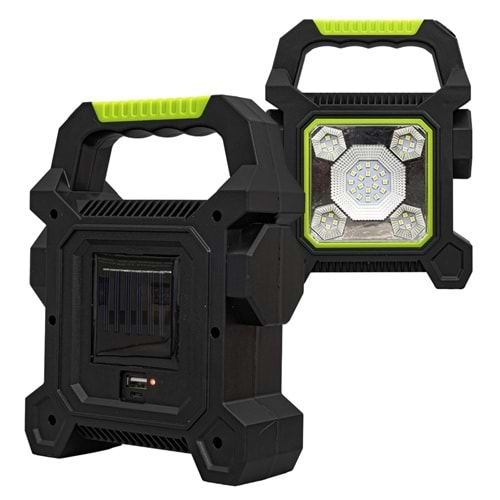 Powermaster JY-258C 3 Kademeli· Şarjlı Çok Fonksiyonlu Solar Işıldak 884129