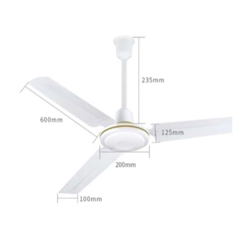 END FC-5624 56 inc Tavan Vantilatörü 3 Pervane Saç 70 Watt 3 Kademeli 910078