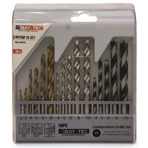 Bay-Tec Matkap Uç Seti 16 Parça MU1804 924128