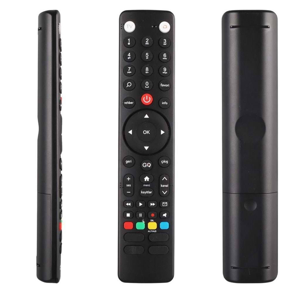 UZAKTAN KUMANDA - UYUMLU MODELLER D-Smart Yeni Seris GO Tuşlu HD Uydu Alıcı Kumandası 121426