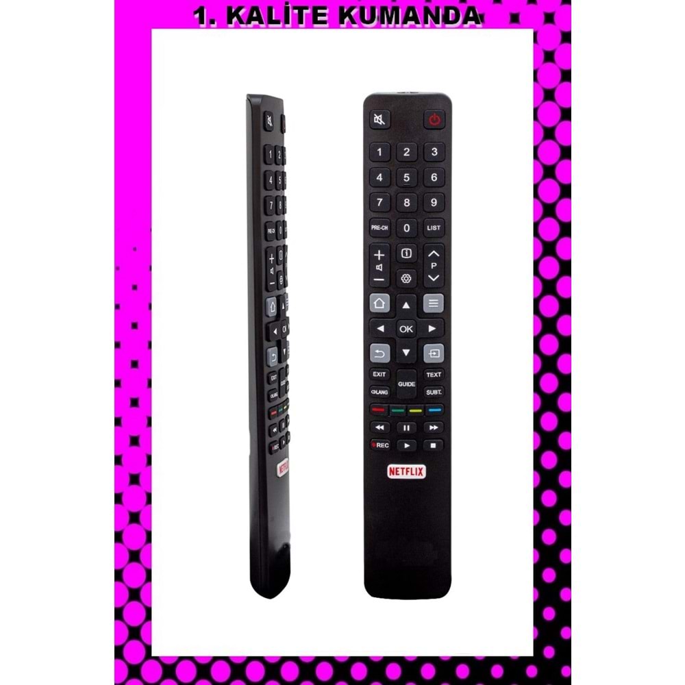 UZAKTAN KUMANDA - UYUMLU MODELLER 1.KALİTE KUMANDA --Maza-Mapp 1238 TCL Lcd-Led Tv Kumandası (L1508) 125268