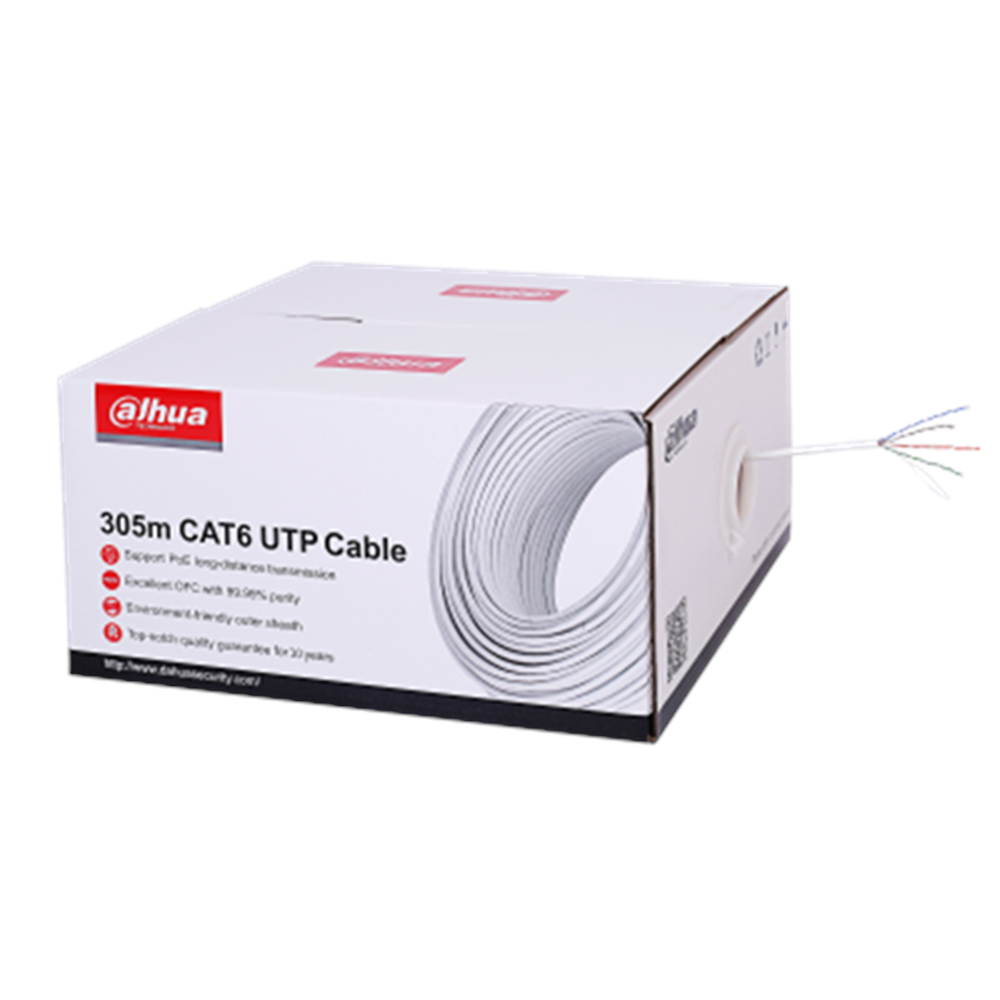 DAHUA BAKIR CAT 6 KABLO 305 METRE PFM920I-6UN-C ETHERNET NETWORK KABLOSU