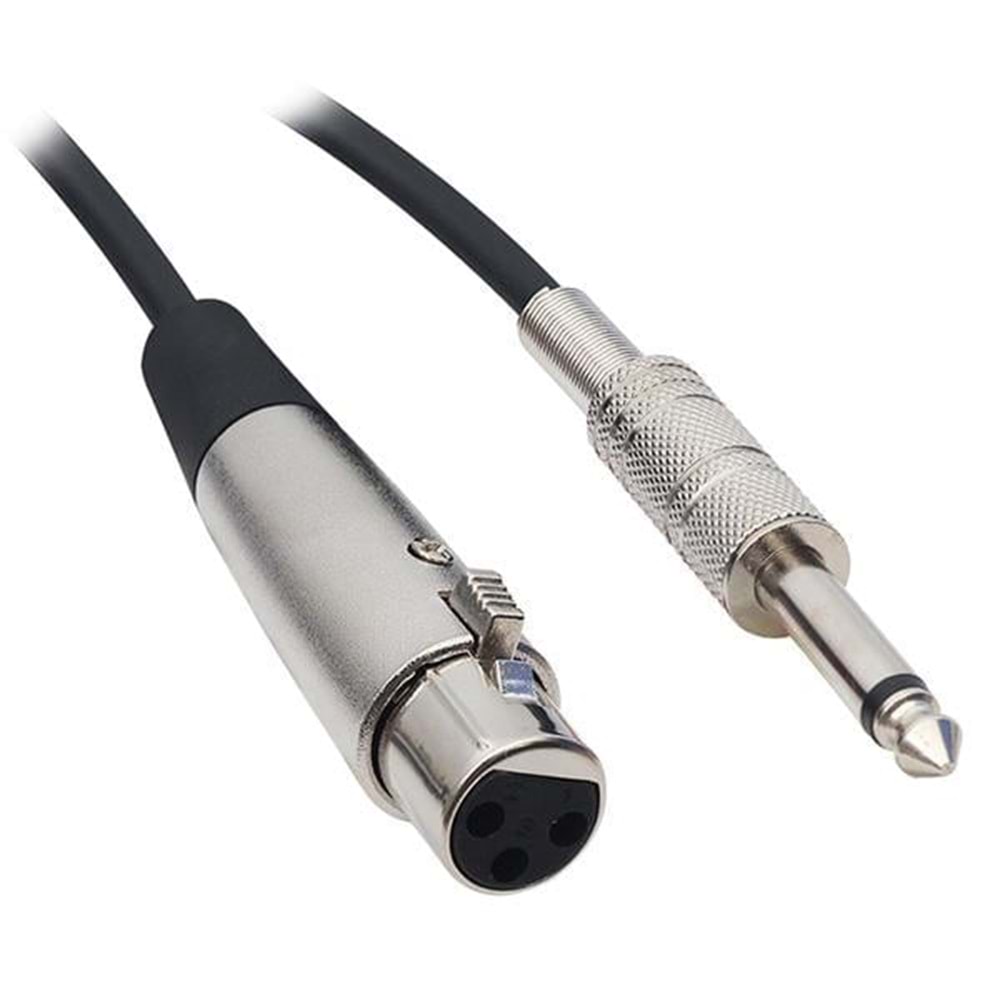 Mikrofon Ara Kablosu PM-2899 Hazır 6.3 Mm Erkek Jack - XLR Dişi Canon 5 Metre 248090
