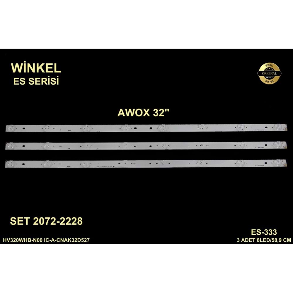 Awox Tv LED BAR 32 inç 3 lü Takım 3 X 58,9 CM 8 Mercek 284464-N24