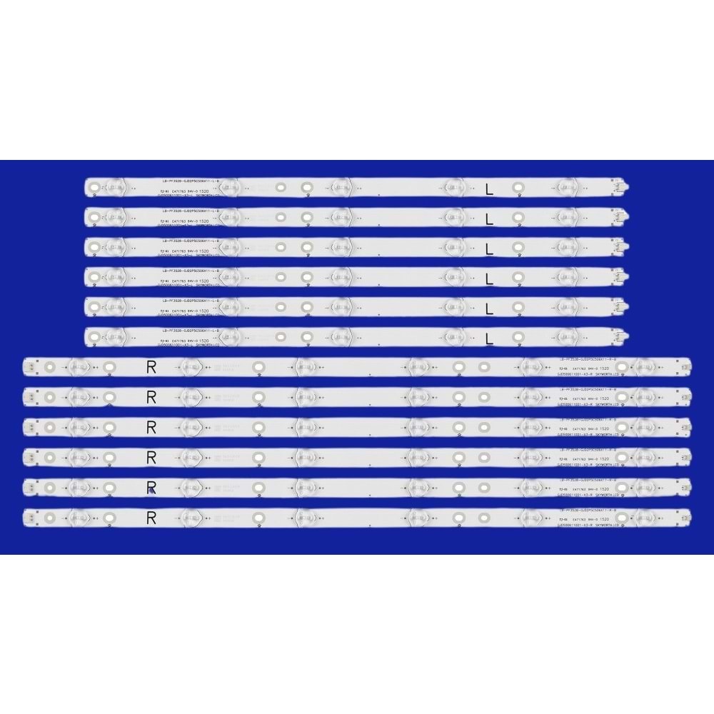 Phılıps Tv LED BAR 50 inç 12 Lİ Takım 6 X 44,8 CM-L 5 Mercek 6 X 53,3 CM-R 6 Mercek 284511 - Ö21