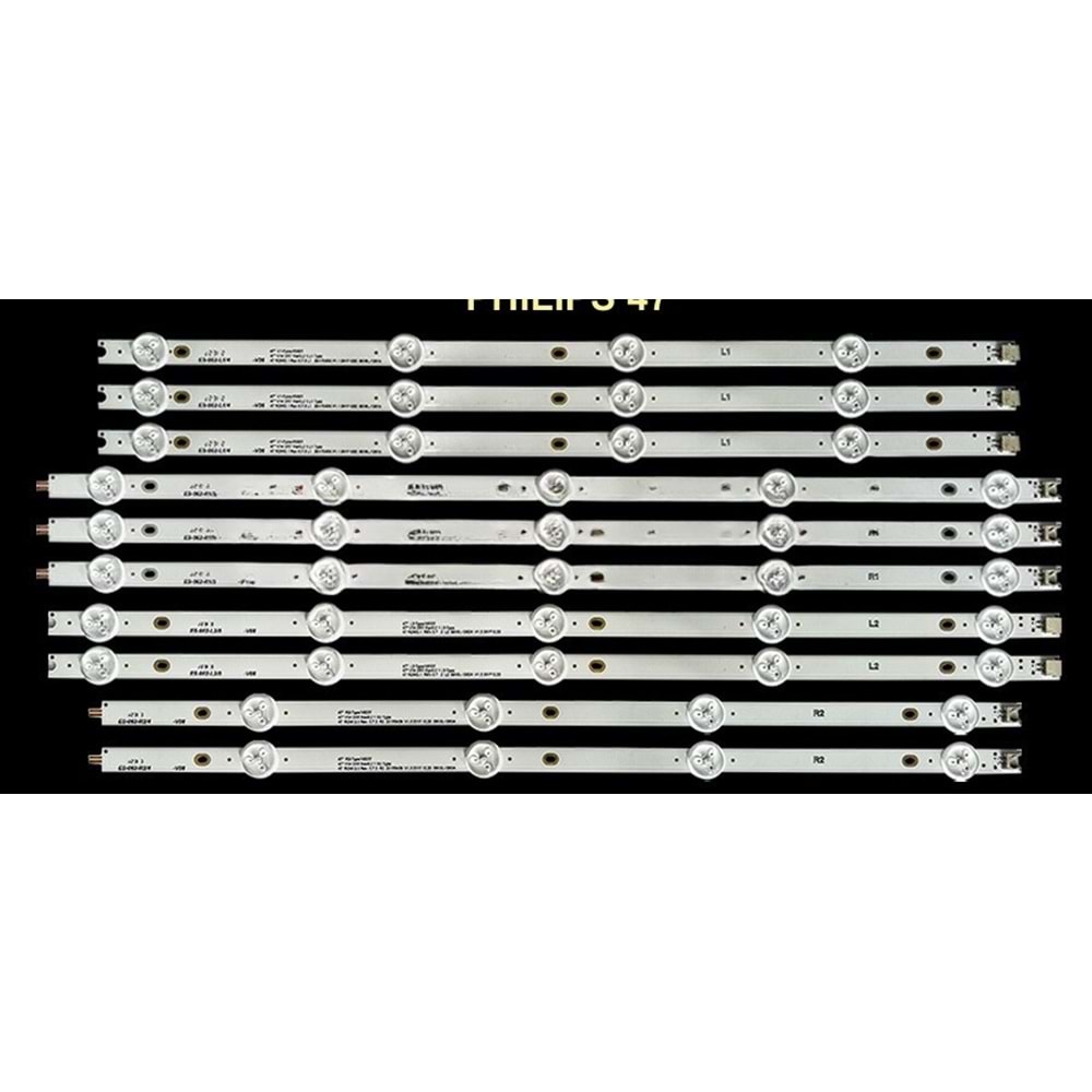TV LEDBAR - Uyumlu modeller Phılıps Tv LED BAR 47 inç 12 Li Takım (L1 44,8CM) (L2 49,3 CM) (R1 50 CM) (R2 45,50 CM) 284518 - P3 284518- P3