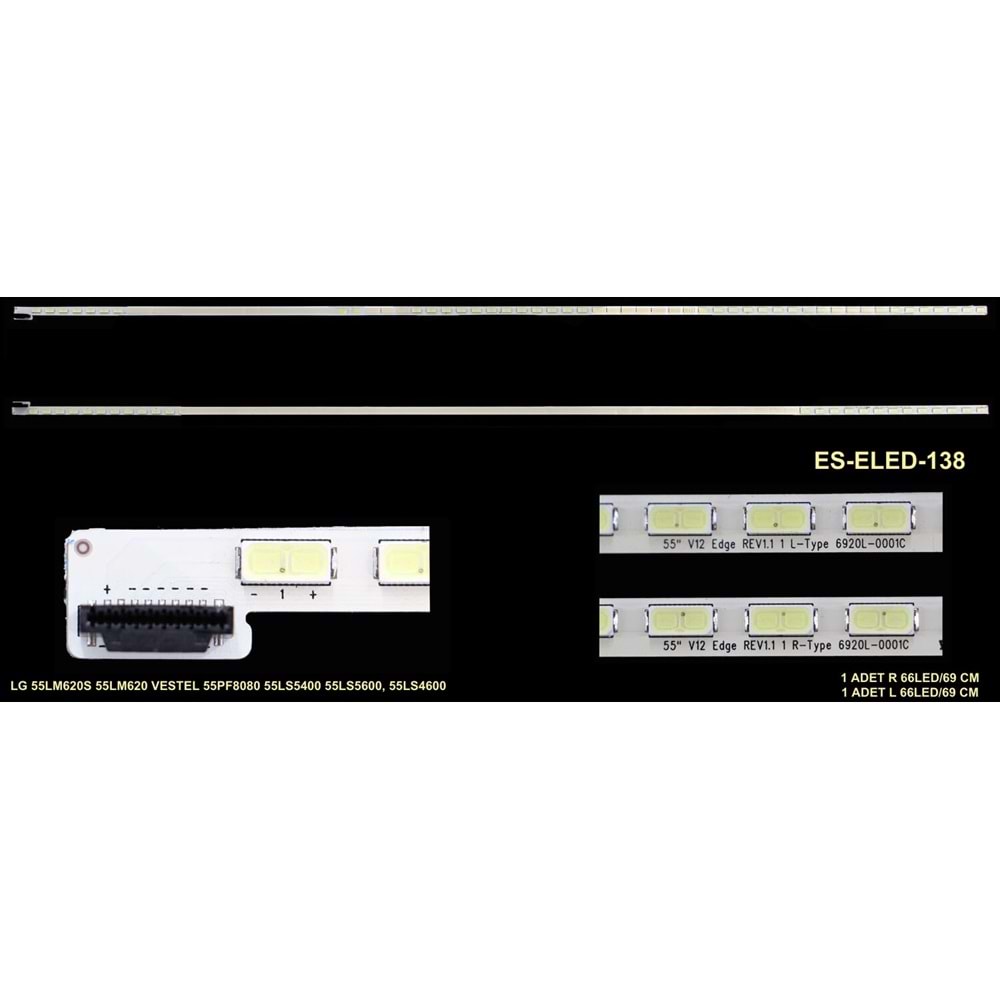 LG Slim Led Bar 55 inç 2 Li 2x 69 Cm (R+L) 66 Ledli Tv Led Bar 284593 - X16