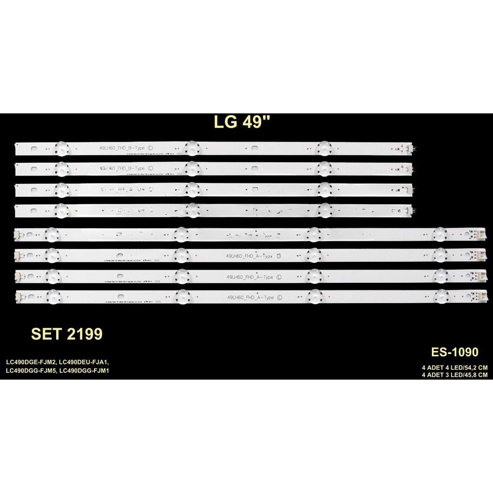 LG Tv LED BAR 49 inç 8 Lİ Takım 4 X 54,2 CM 4 led 4 X 45,8 CM 3 LED 284687-U9
