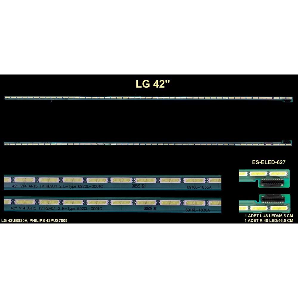 LG Slim Led Bar 42 inç 2 Li Takım (L-R) 46,5 Cm 48 Ledli Tv Led Bar SET 284710-Q12
