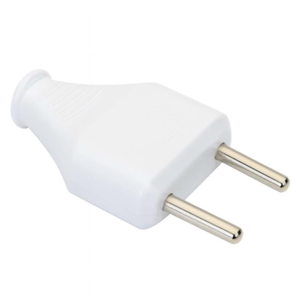 Rewel Yassı Erkek Fiş Topraksız Beyaz 325104