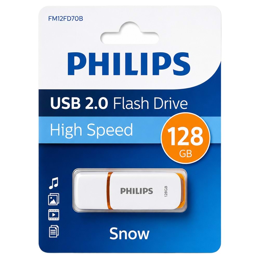 Philips FM12FD70B Snow 128GB USB 2.0 High Speed Flash Bellek 423103